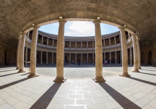 vista ojo de pez del Palacio de Carlos V